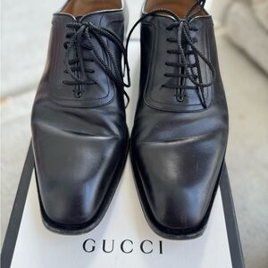 Spirit Men's Black Leather Oxfords